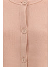 cropped crewneck cardigan with button fastening
