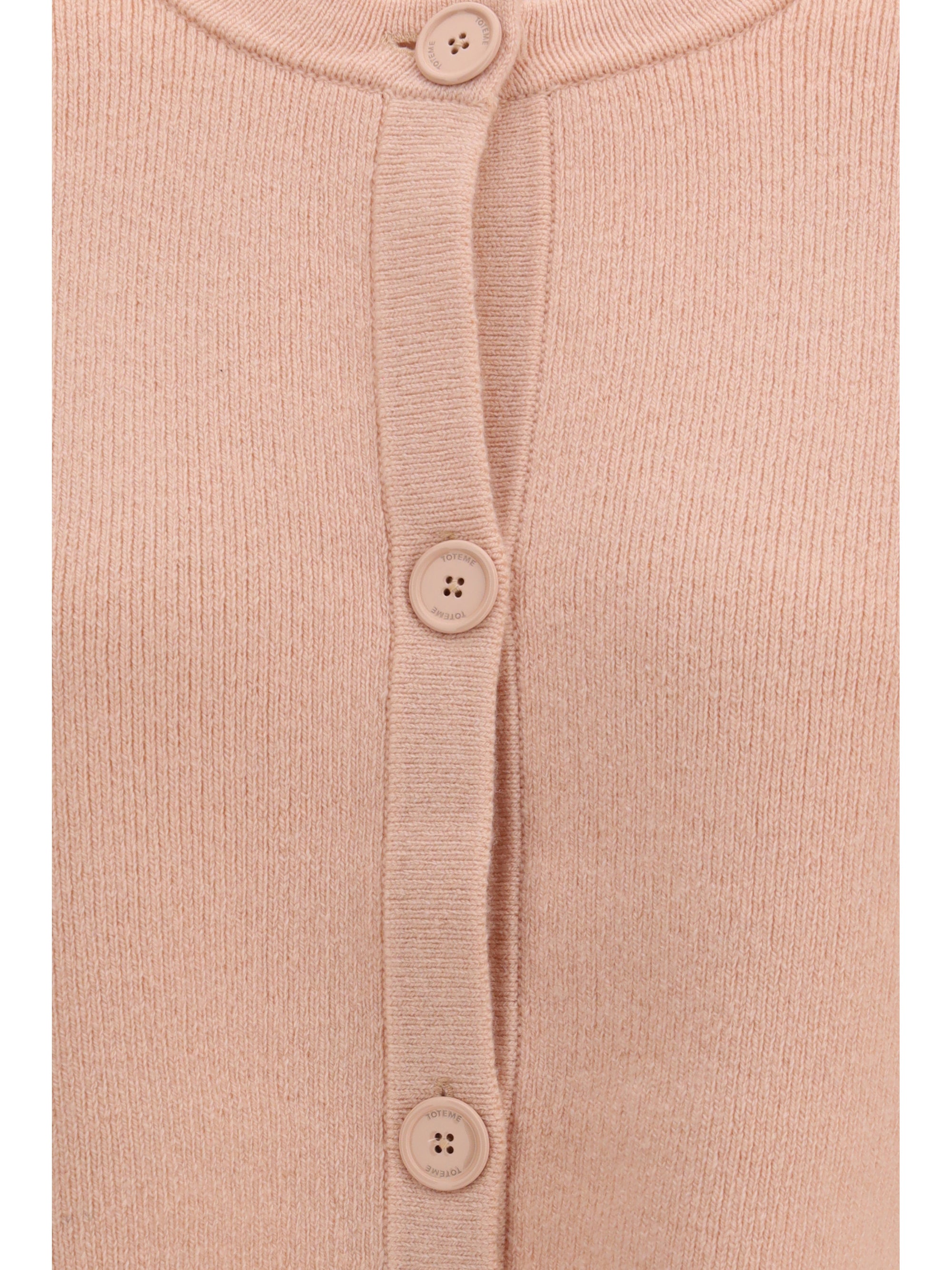 cropped crewneck cardigan with button fastening