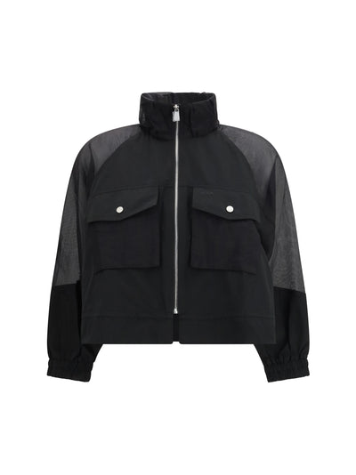 beth jacket with transparent inserts