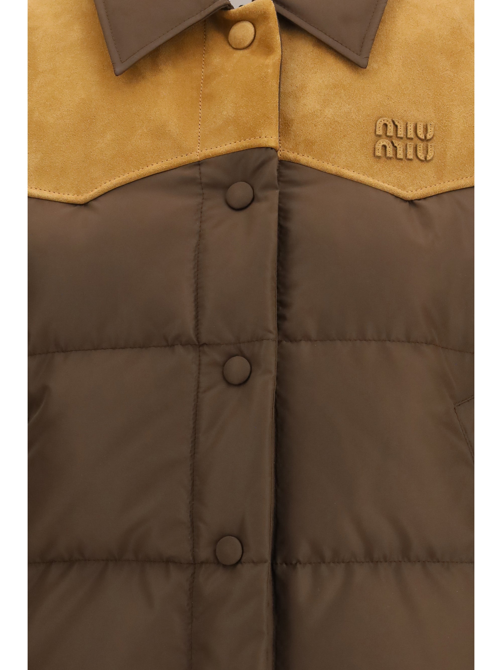 logo hooded puffer jacket