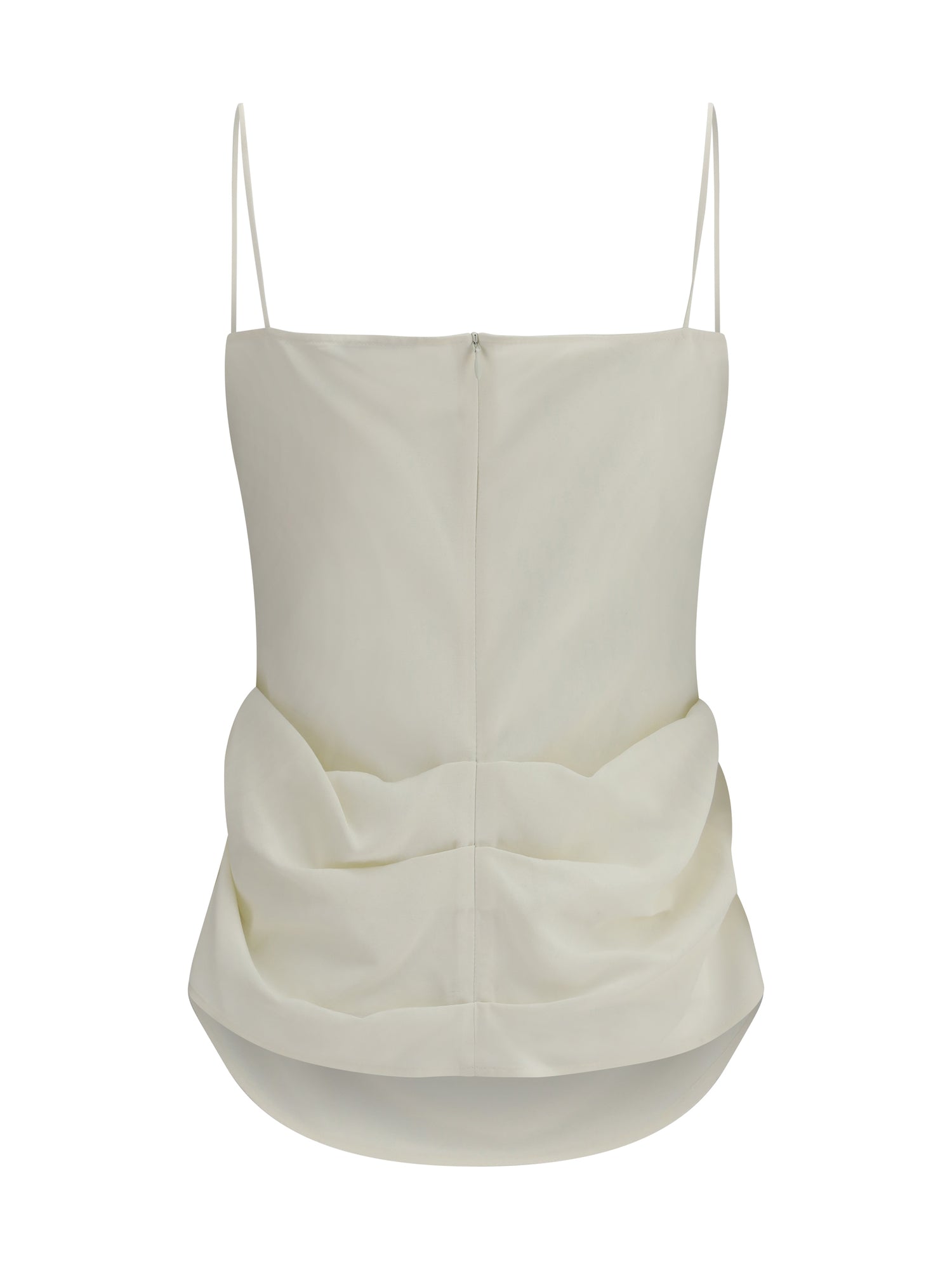 MAGDA BUTRYM 36 draped silk top with lace trim