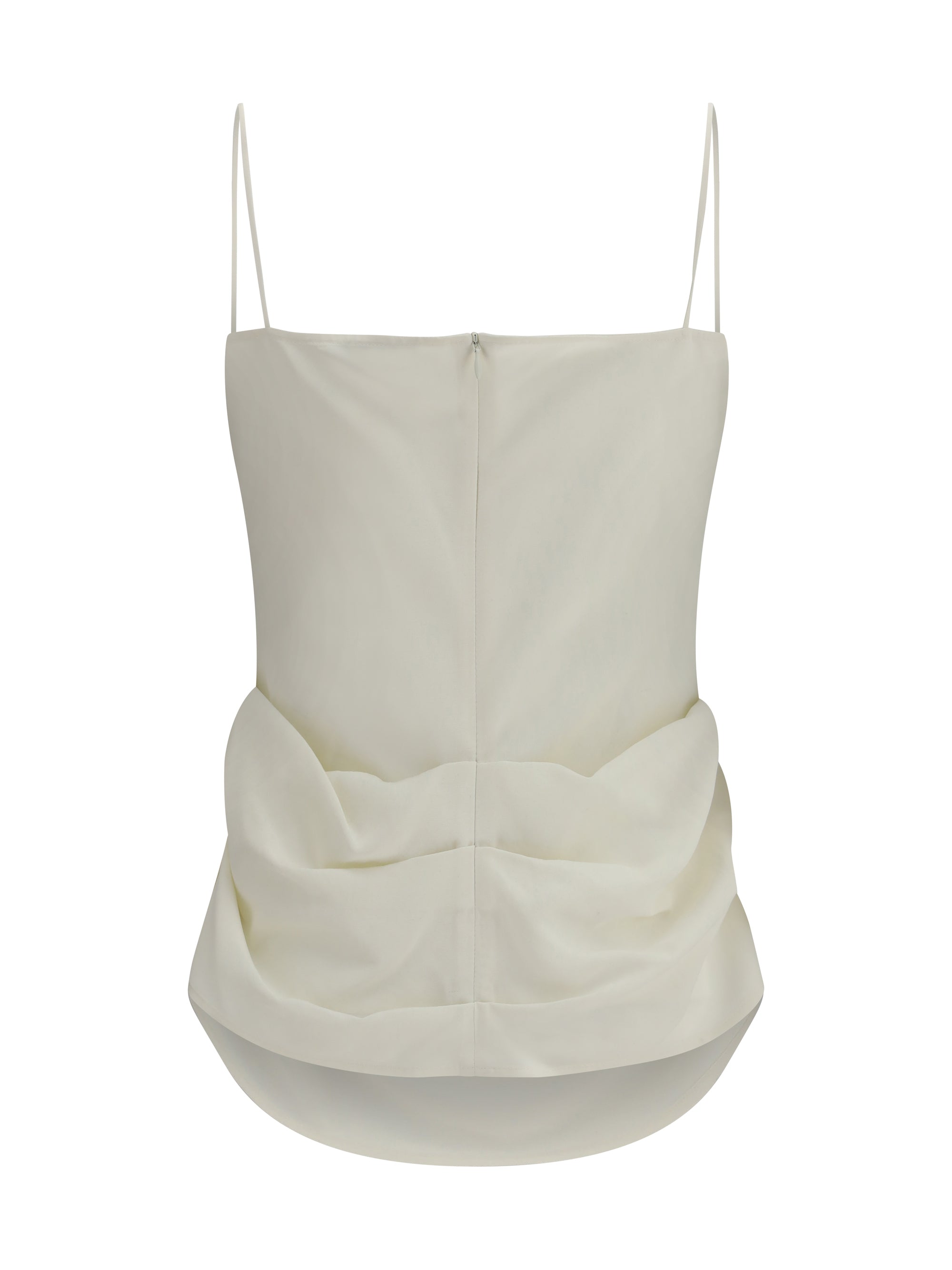 MAGDA BUTRYM 36 draped silk top with lace trim