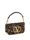 embroidered animalier locò shoulder bag
