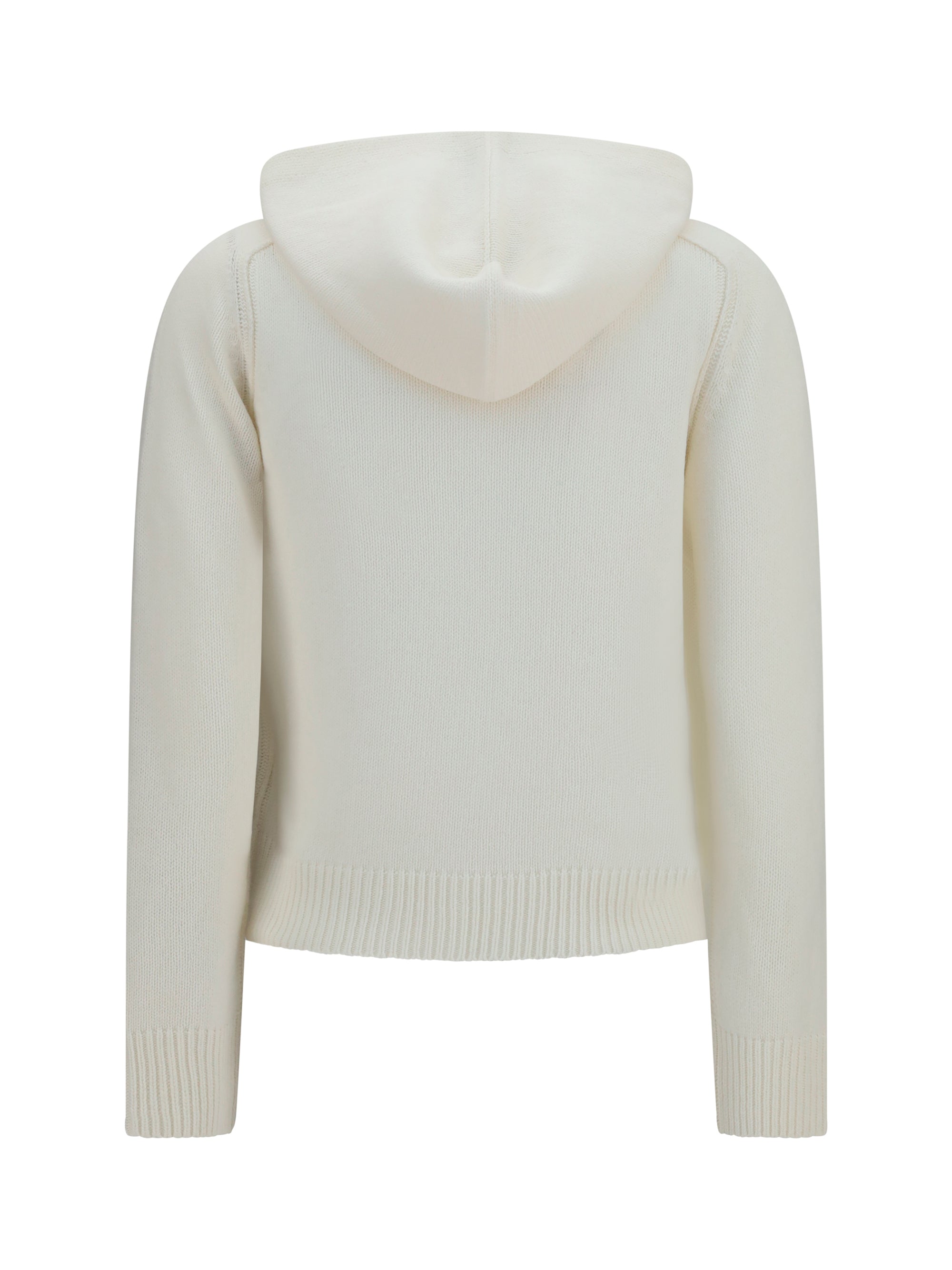 wool hooded cardigan