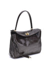 rodeo shoulder bag in crocodile-print leather