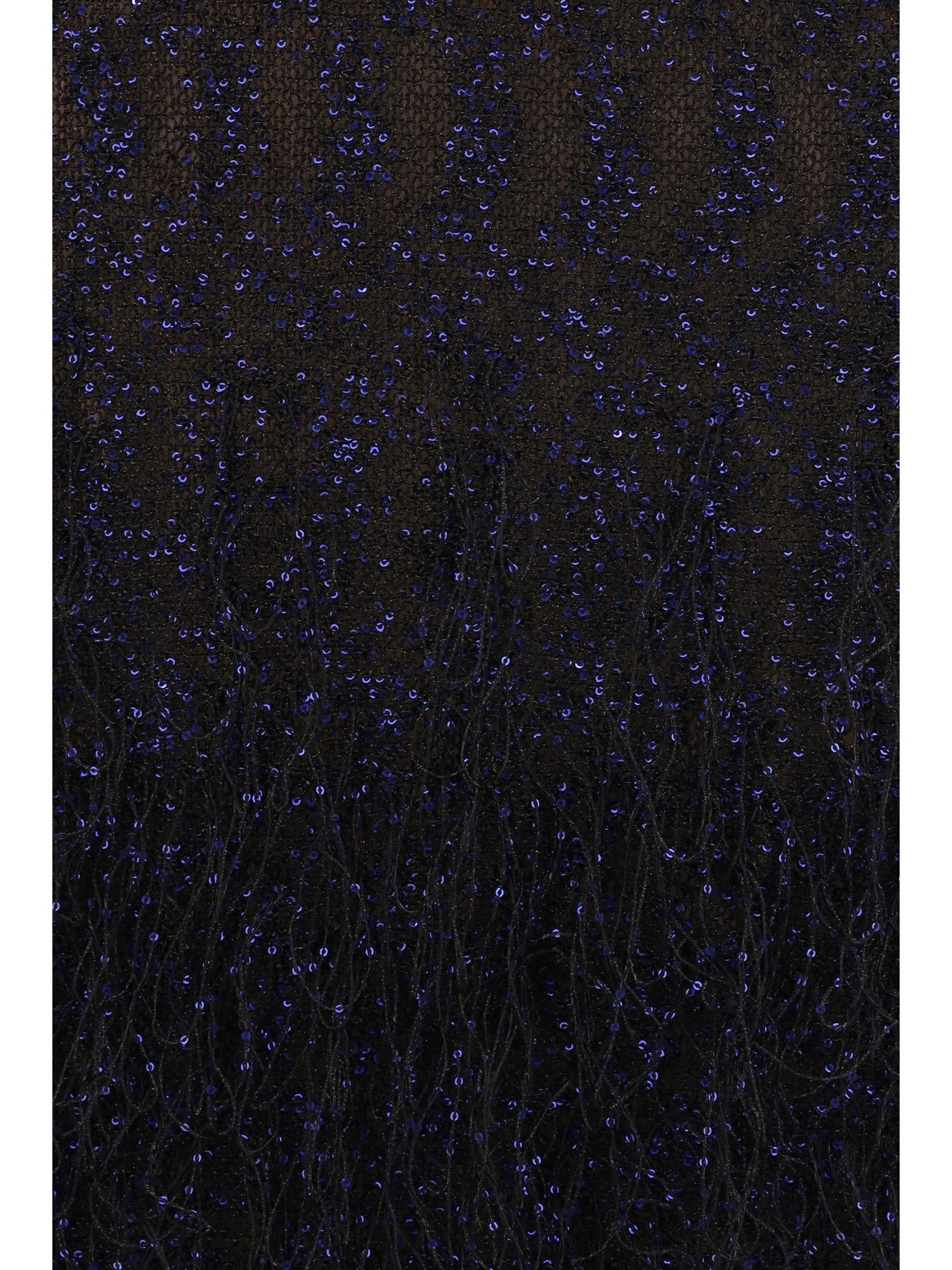 long sequin-knit dress