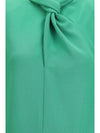 wool dress with knotted neck