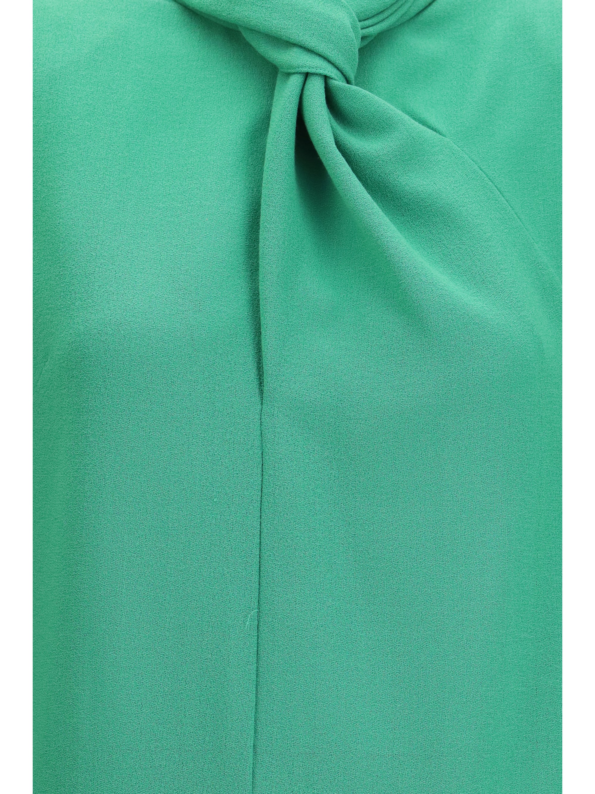 wool dress with knotted neck