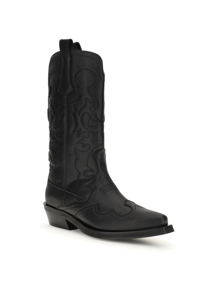 GANNI 36 embroidered western boots