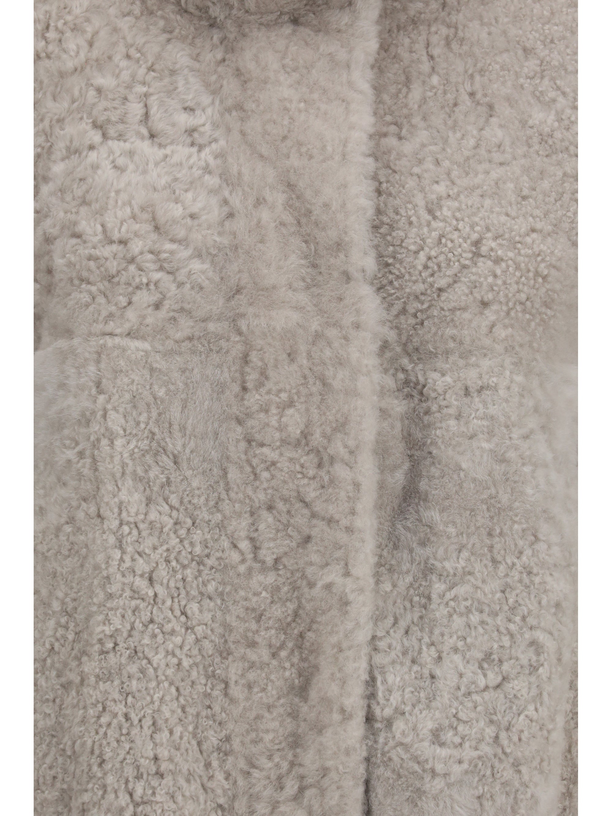 high-neck shearling jacket
