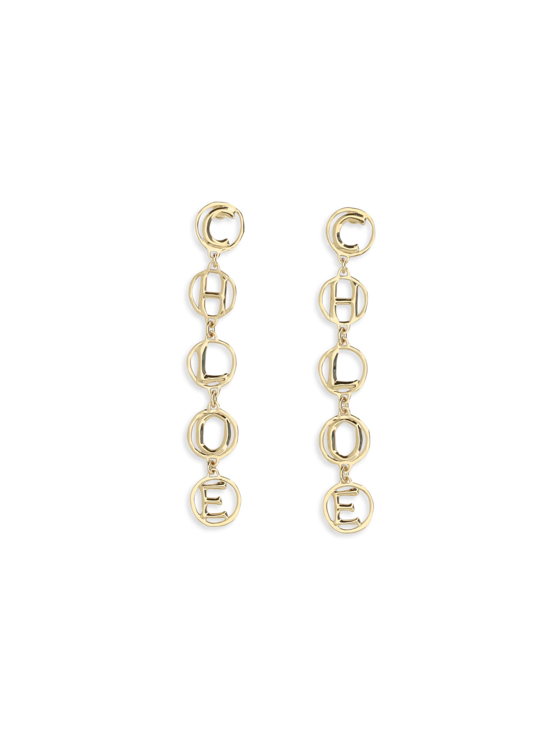 CHLOÉ OS script drop earrings