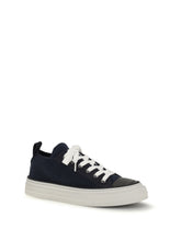BRUNELLO CUCINELLI 36 cotton knit and suede sneakers