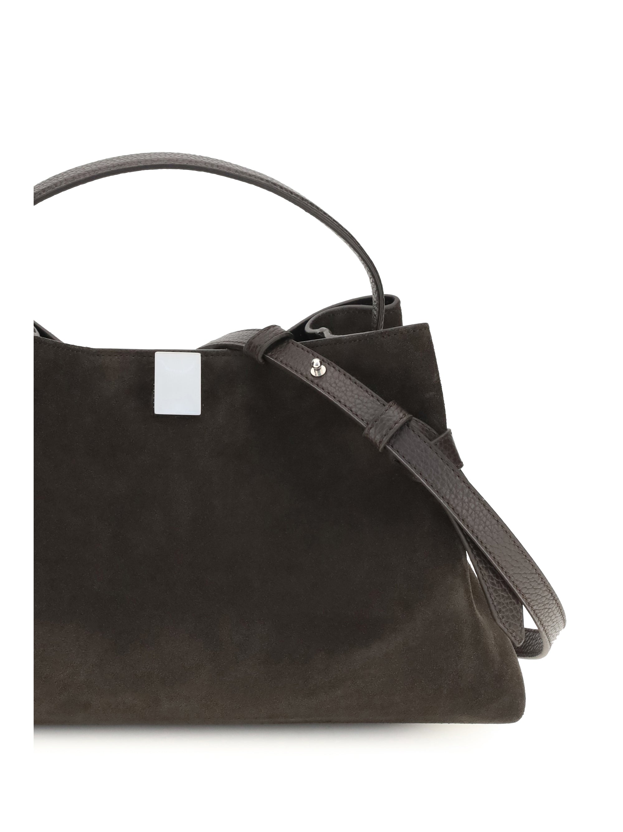 gyoza suede shoulder bag