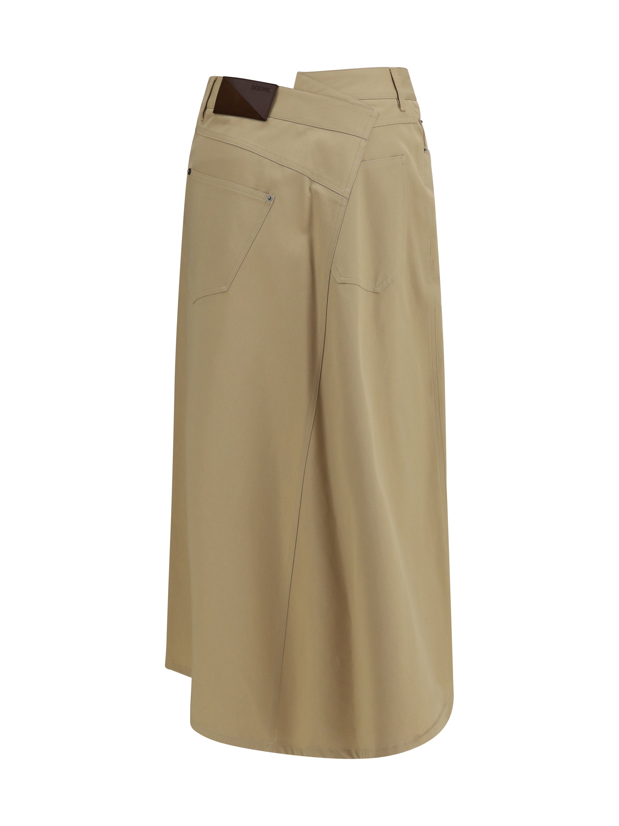 asymmetric cotton skirt