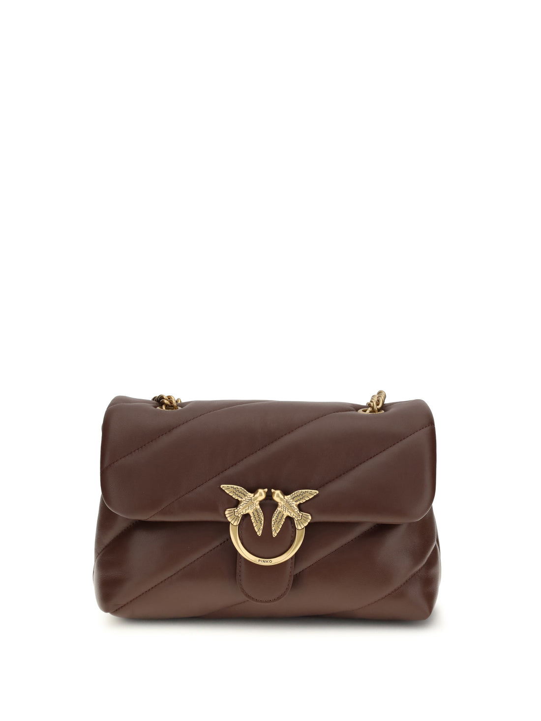 PINKO OS love classic leather shoulder bag