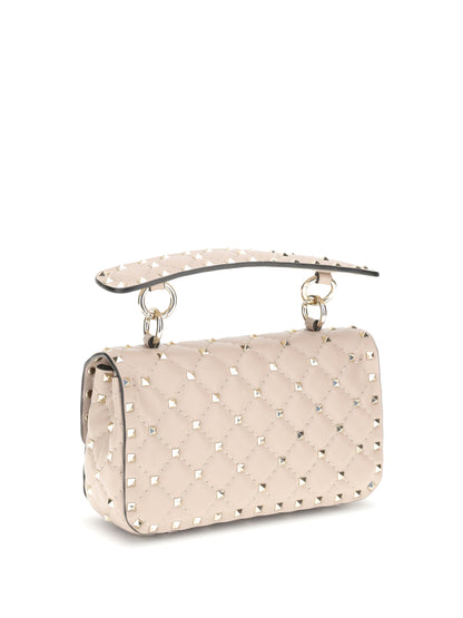 small leather rockstud spike handbag