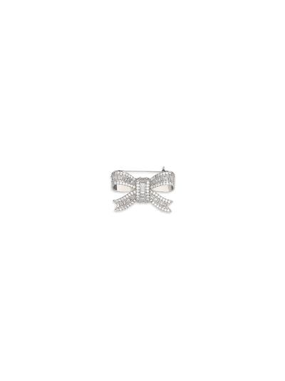 crystal bow brooch
