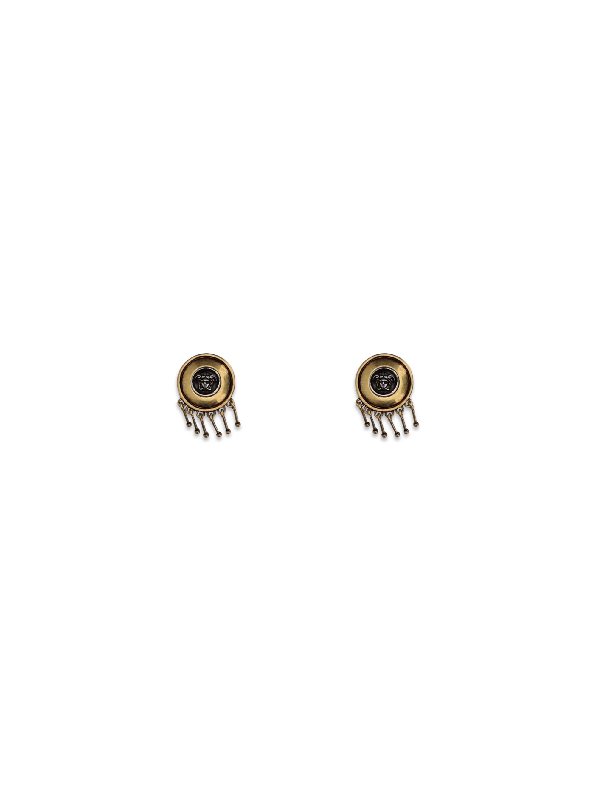 medusa clip-on drop earrings