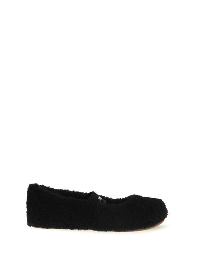 shearling ballerinas