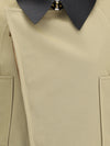 cropped cotton and wool caban