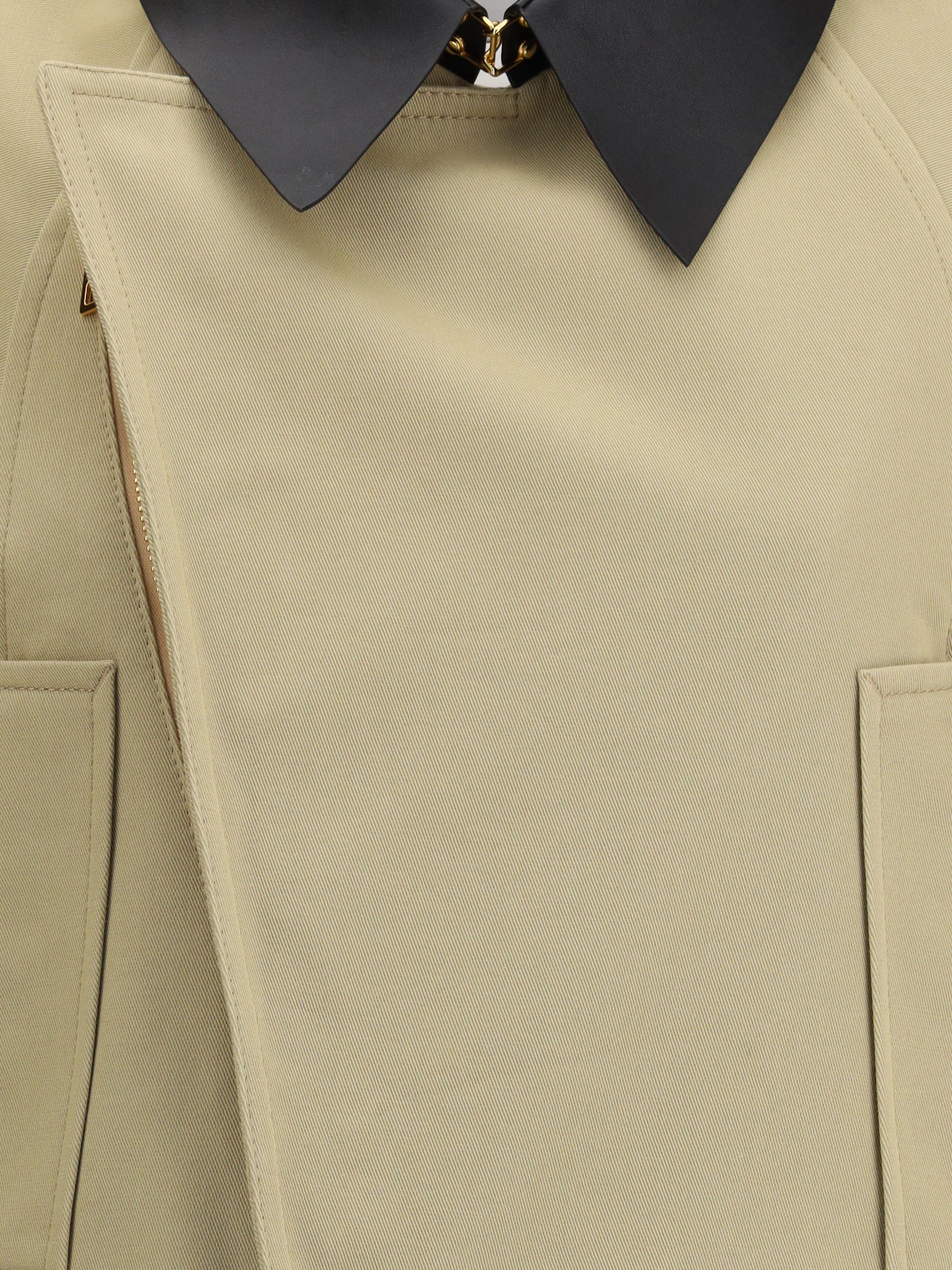 cropped cotton and wool caban