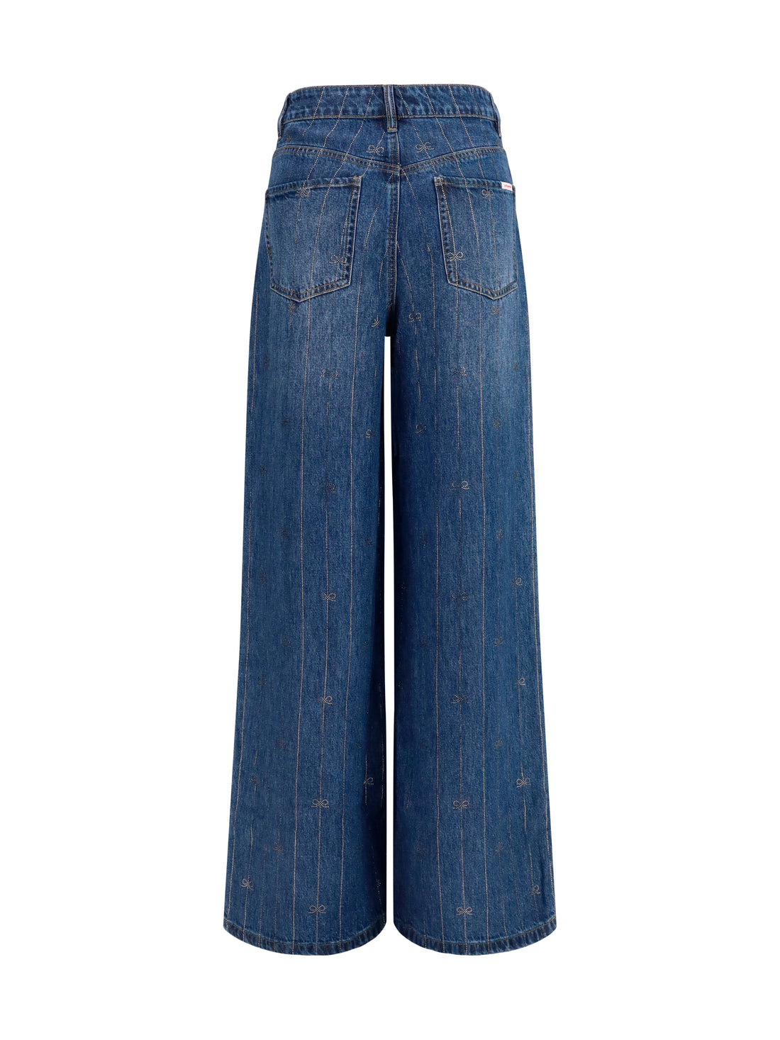 SELF-PORTRAIT 25 crystal-striped jeans