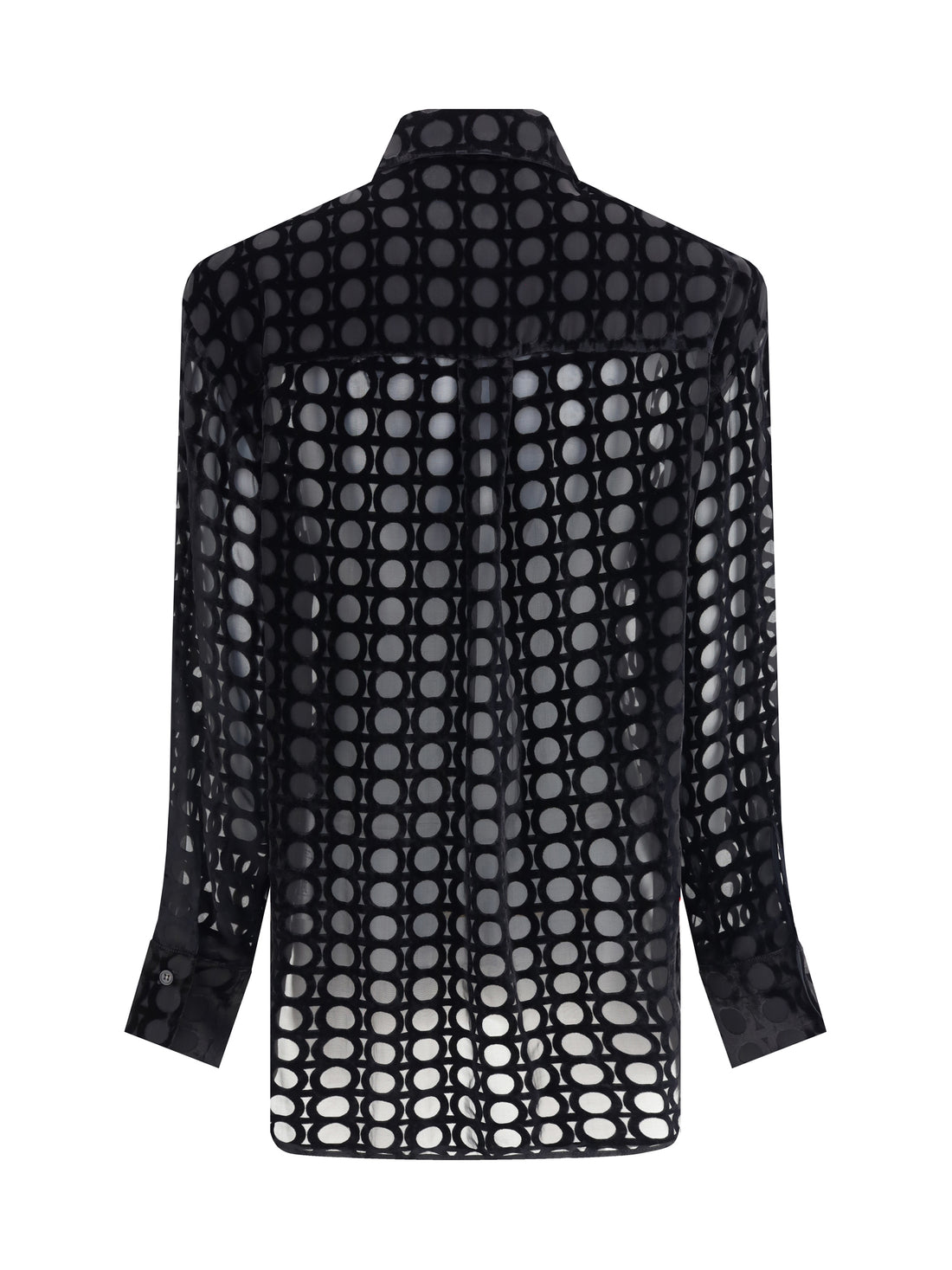 FERRAGAMO 40 velvet devoré shirt