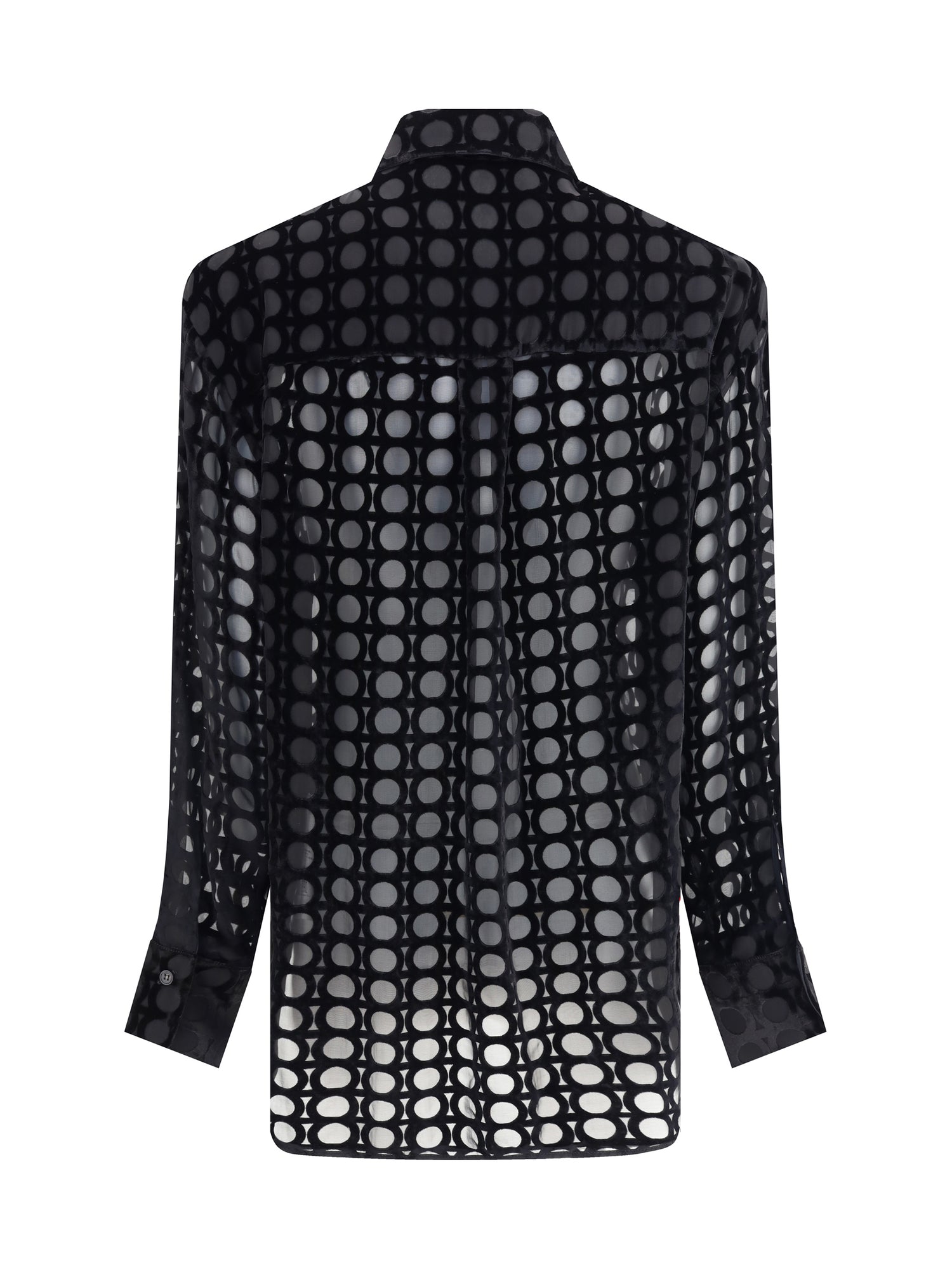 FERRAGAMO 40 velvet devoré shirt