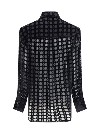 FERRAGAMO 40 velvet devoré shirt