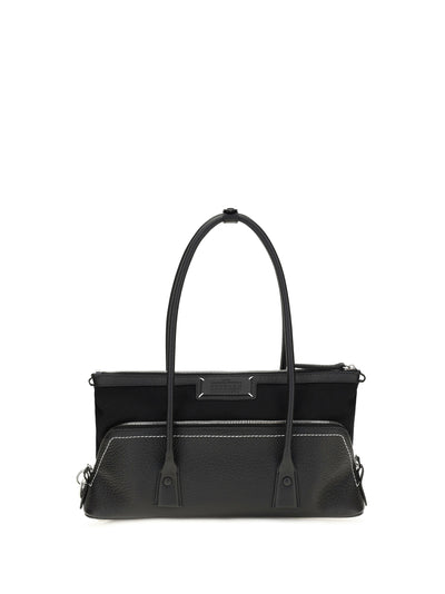 5ac shoulder bag in leather with logo