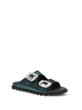 ROGER VIVIER 36 slidy viv sandals with strass