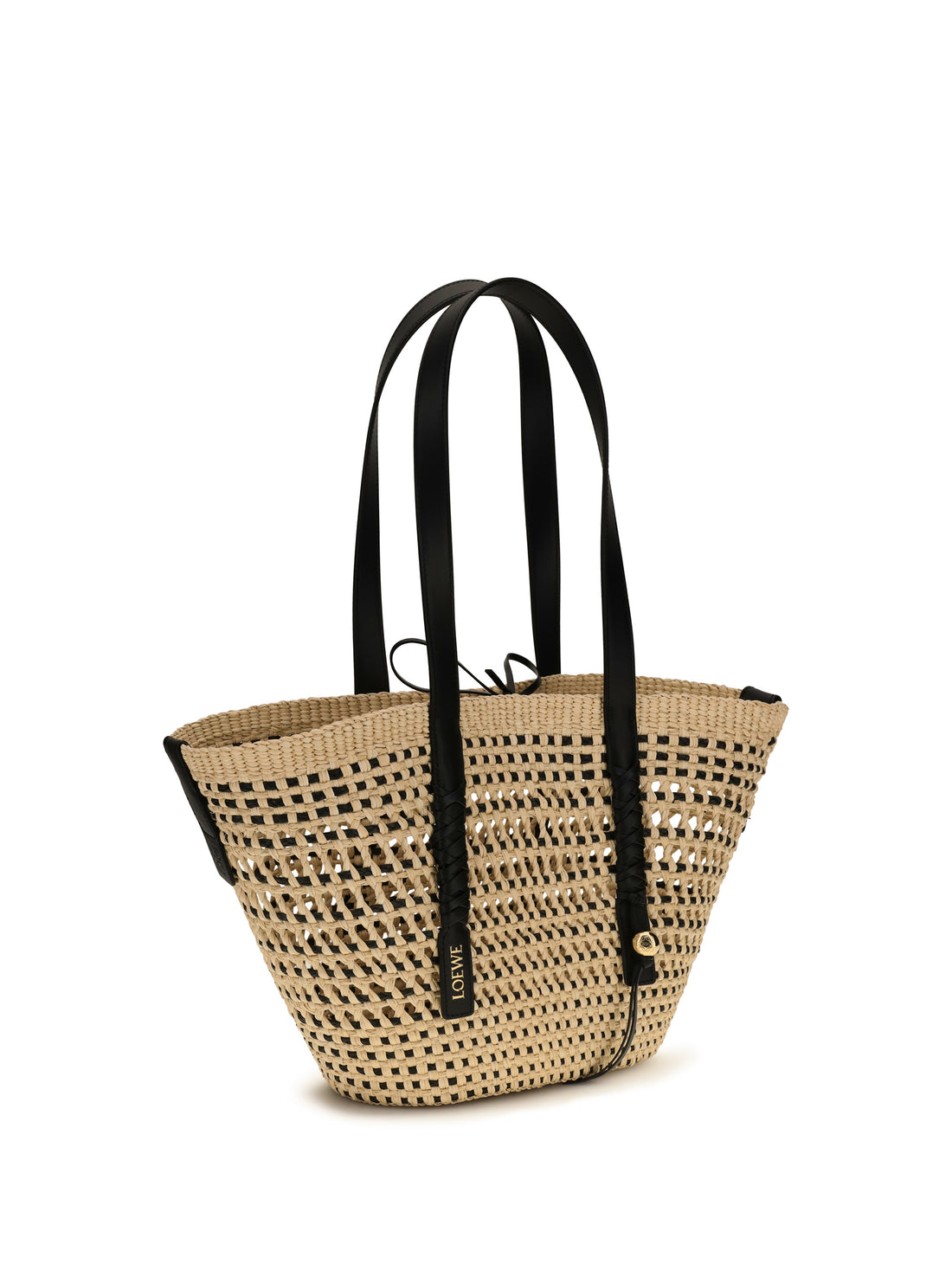 Medium Braid Basket Raffia Tote