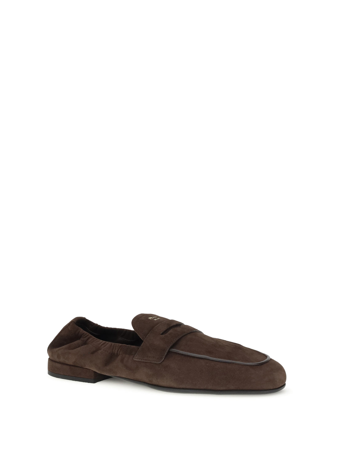 PRADA 40 suede shuffle loafers