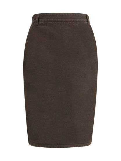 SAINT LAURENT 25 denim pencil skirt