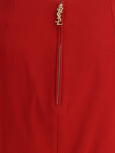 SAINT LAURENT 42 satin pencil skirt