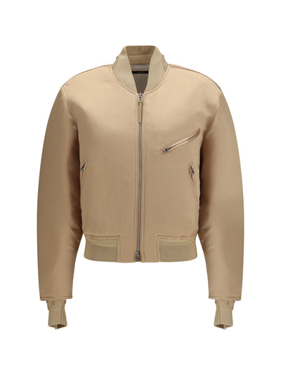 satin aviator bomber jacket