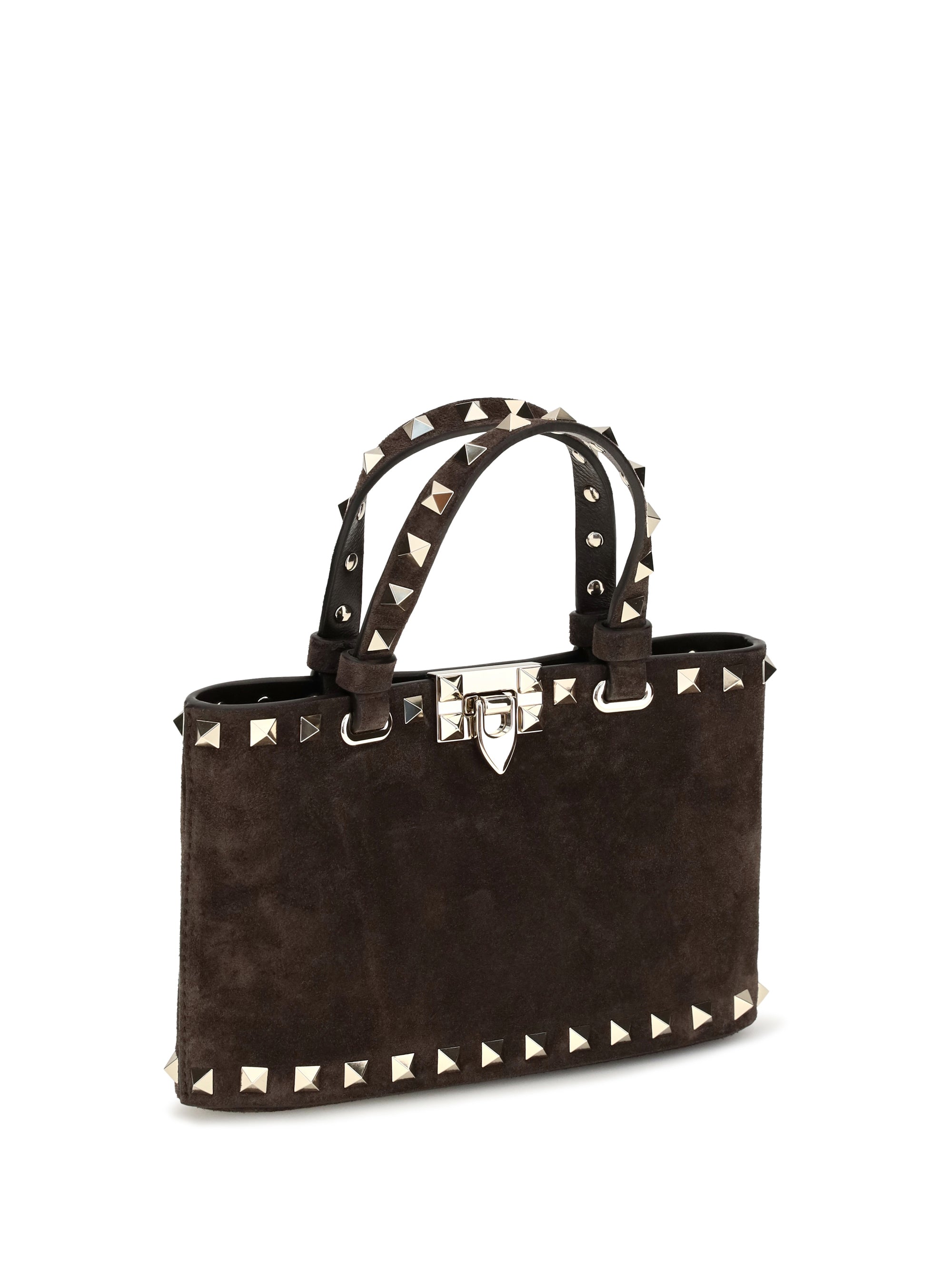 suede rockstud mini handbag