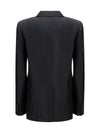 rolo double-breasted silk and wool blazer