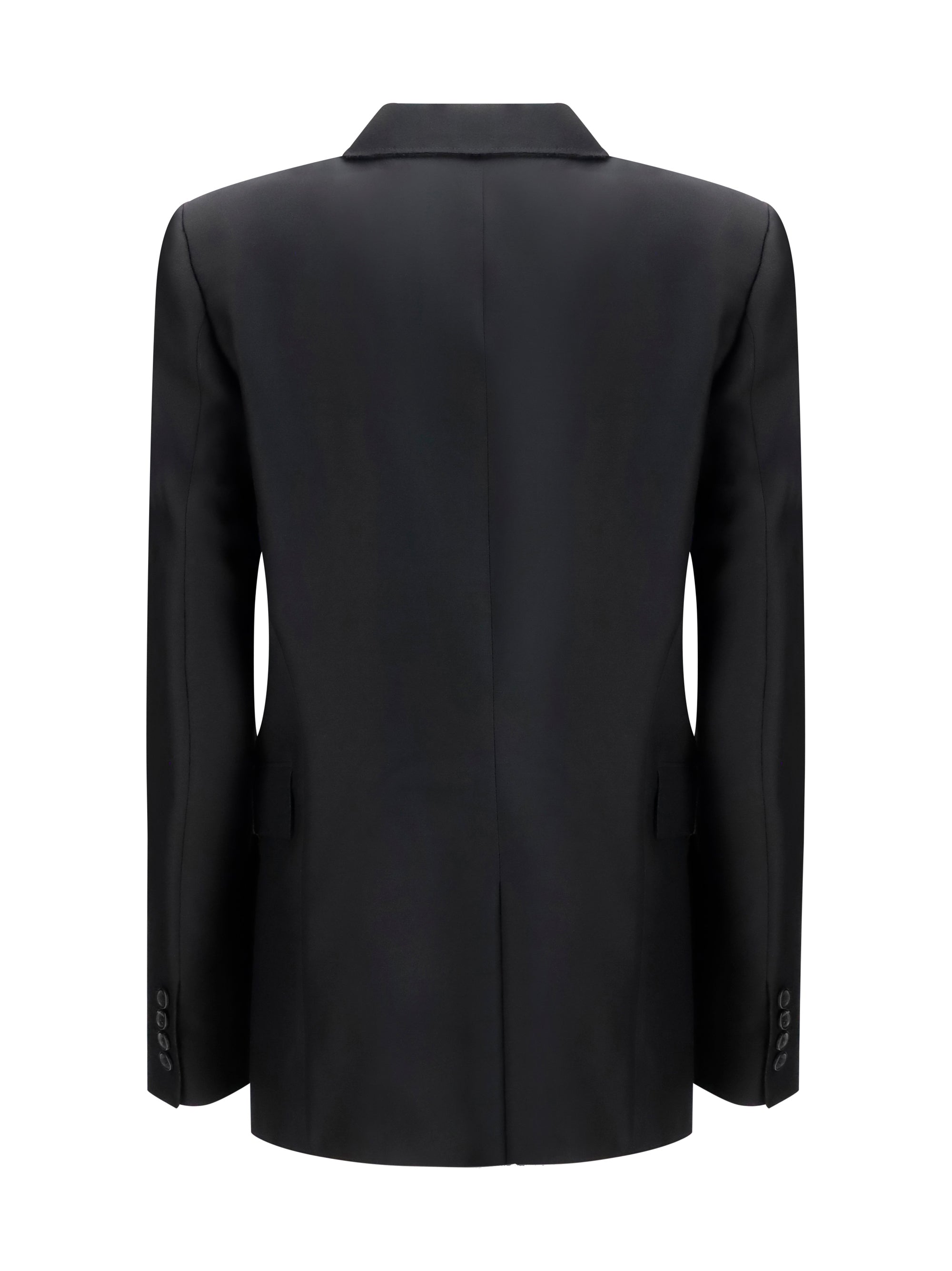 rolo double-breasted silk and wool blazer
