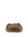 technical fabric and faux-fur trapper hat
