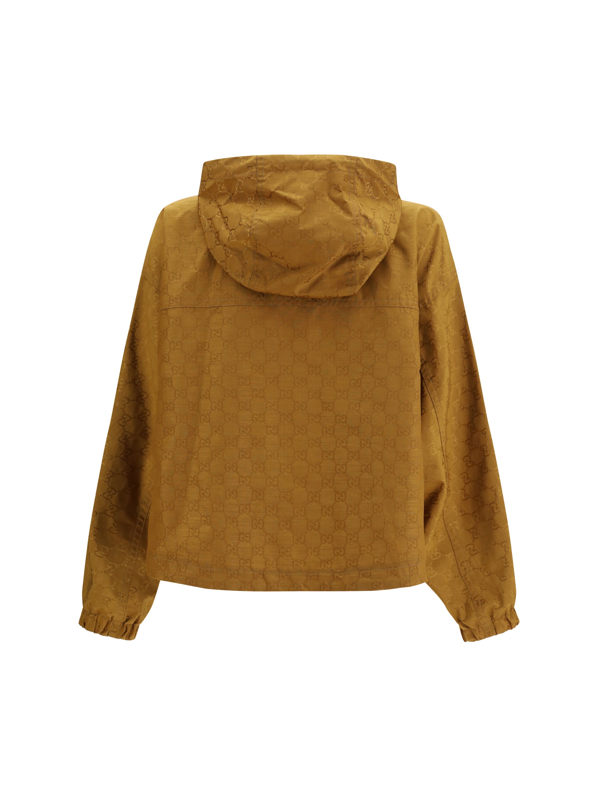 short technical jacquard jacket with all-over gg motif