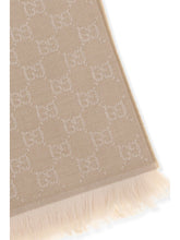 GUCCI OS gg supreme embroidered wool scarf 