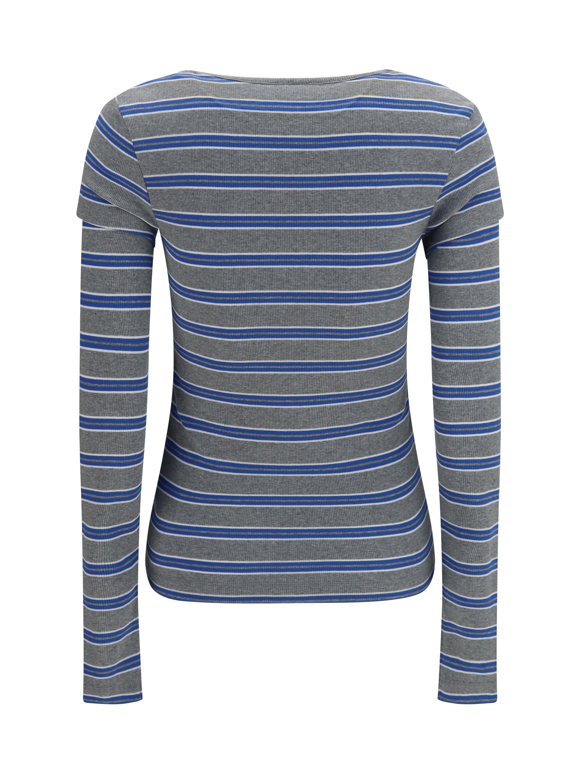 ribbed v-neck long-sleeve t-shirt