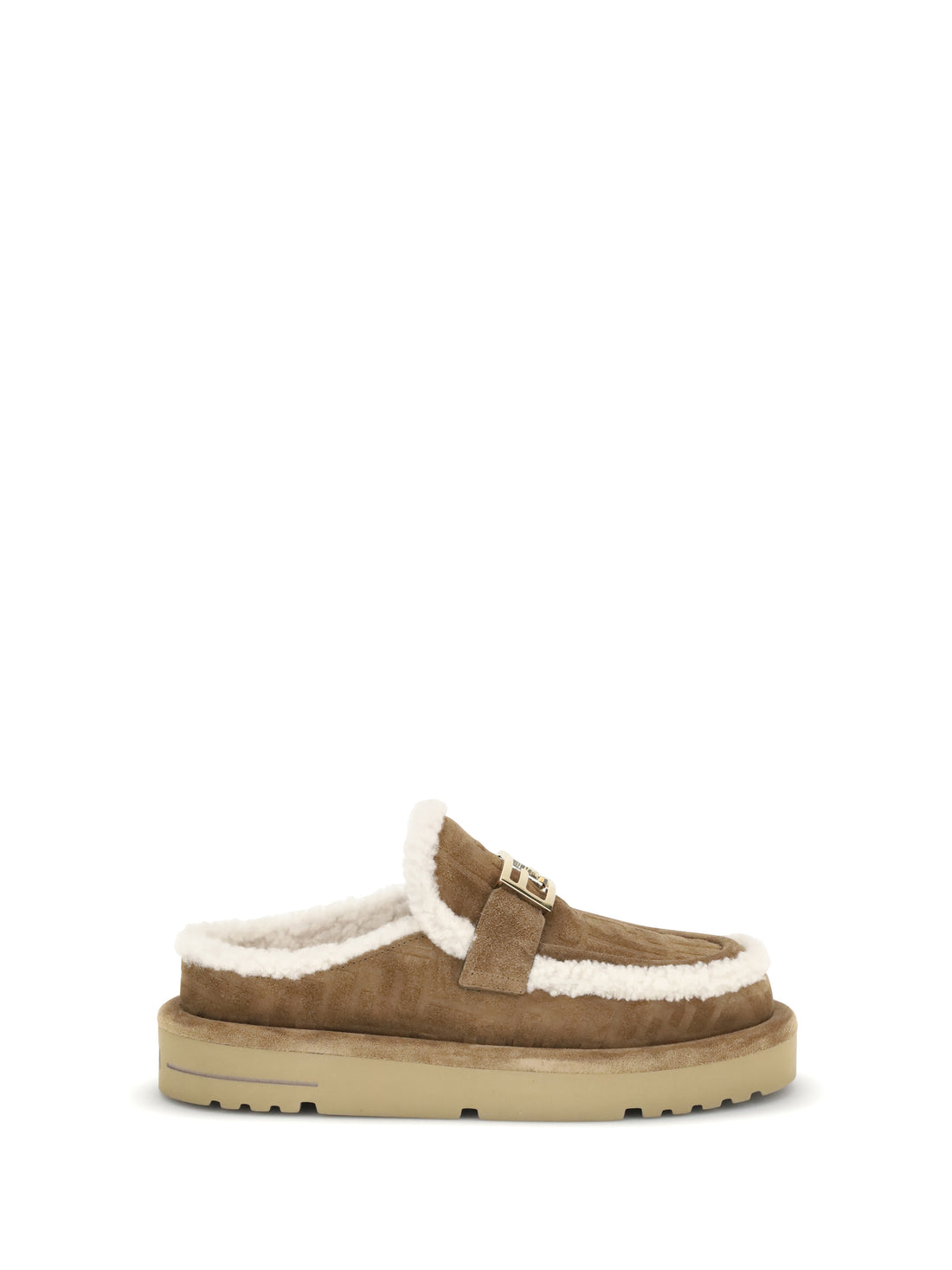 FENDI 36 après chic sheepskin mules