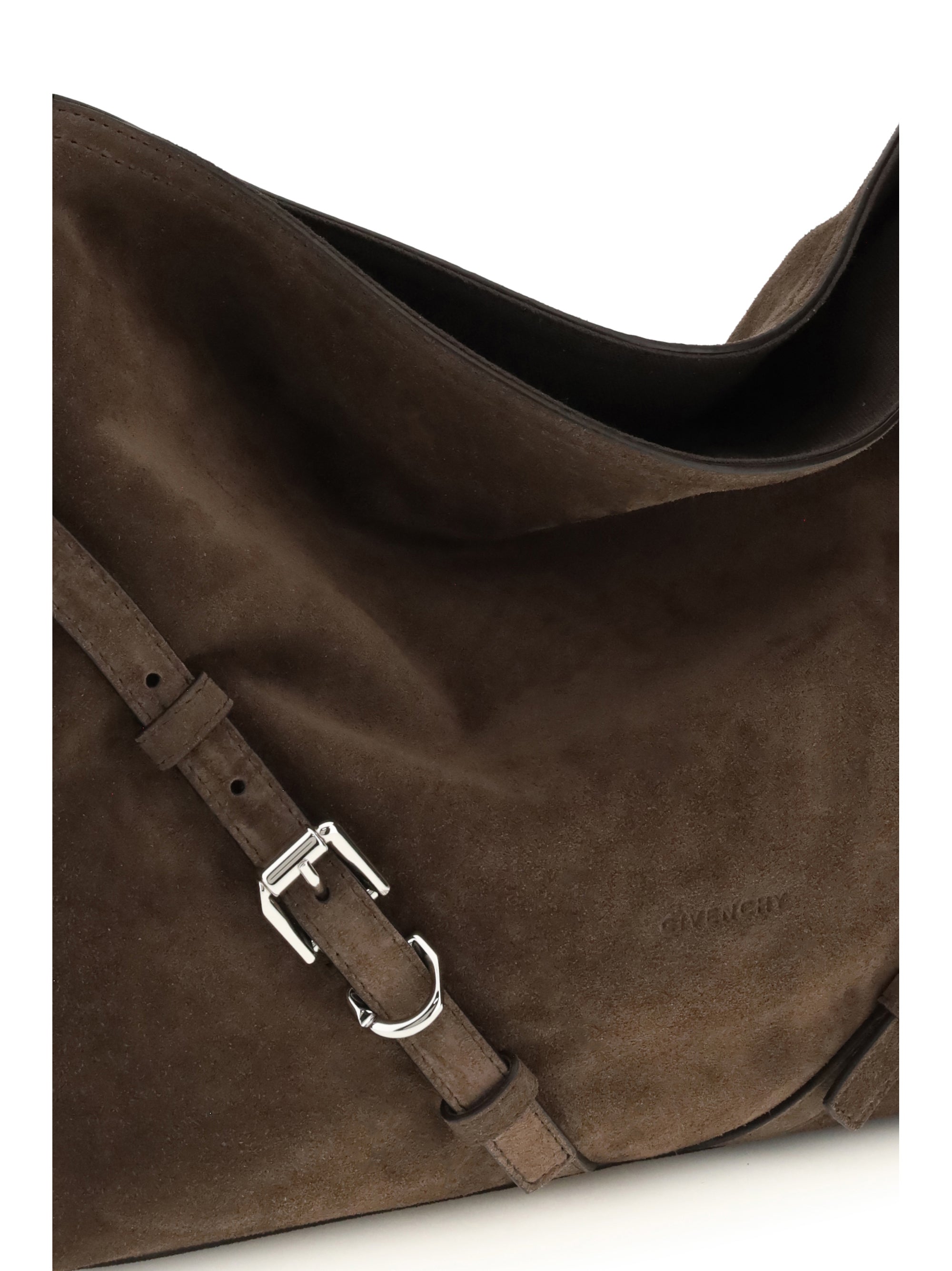 medium voyou shoulder bag in glossy leather