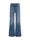 jeans flared in organic cotton denim