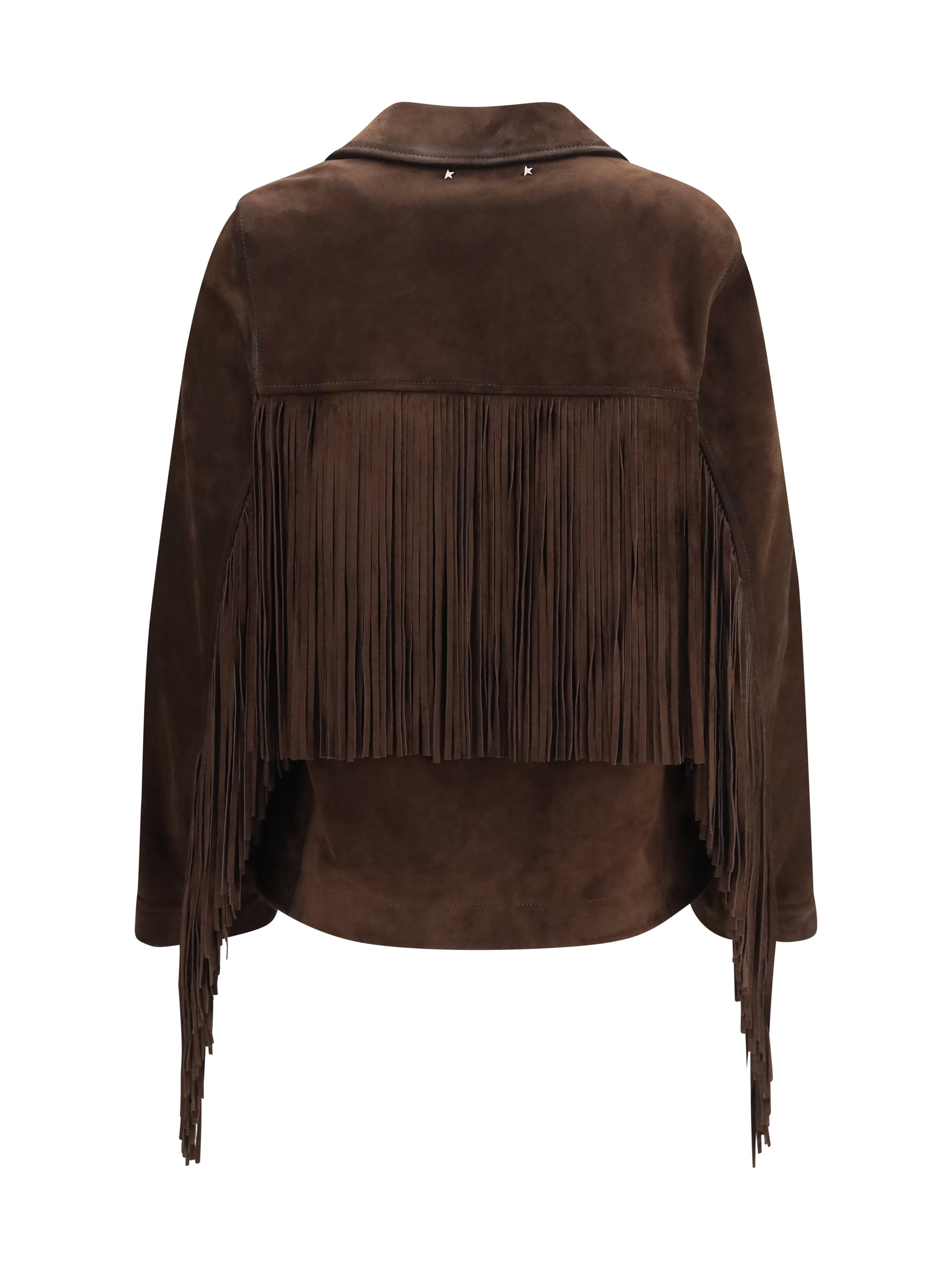 journey leather jacket with fringes