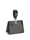 rigid leather handbag