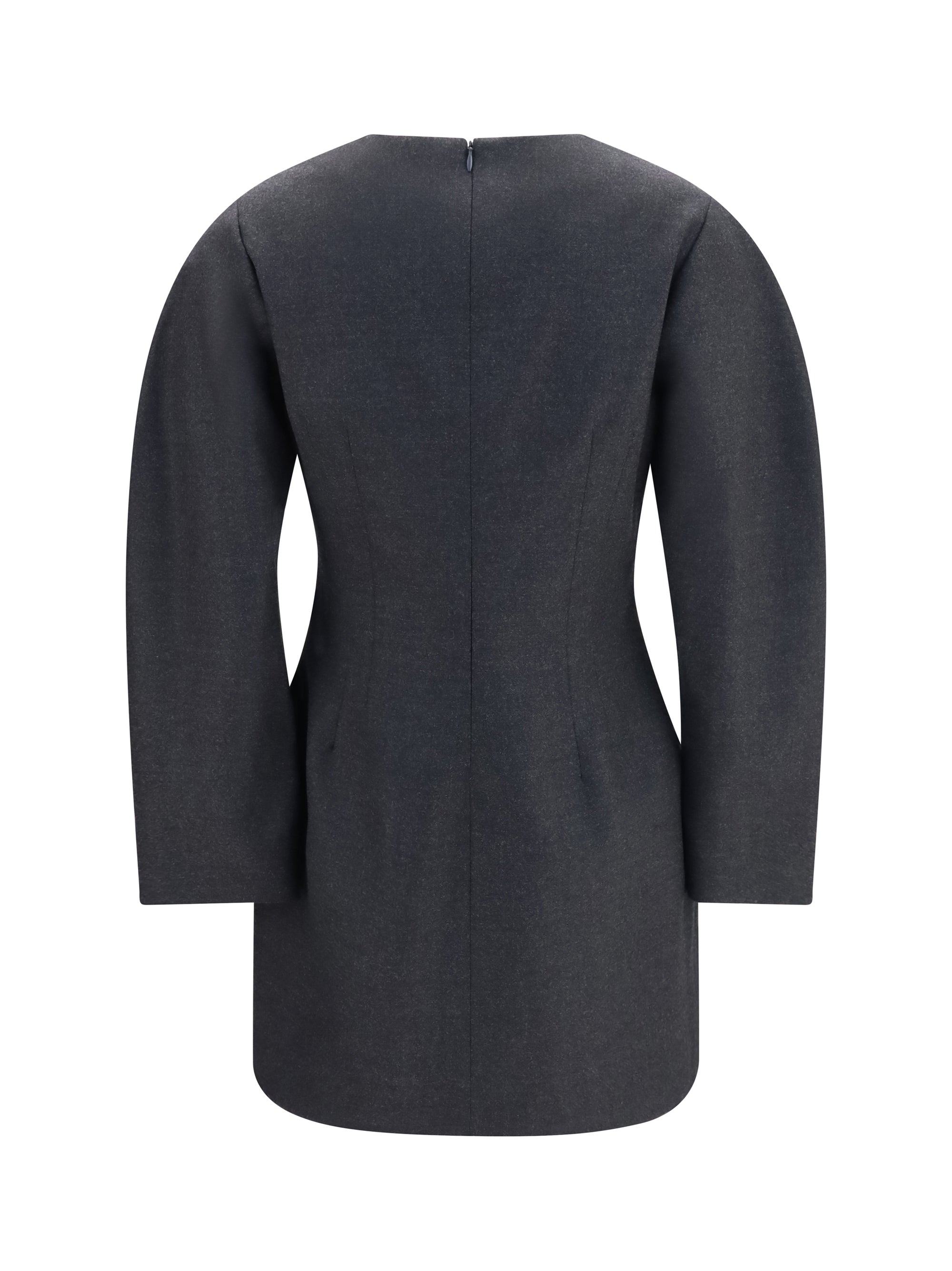 gabardine and wool dress