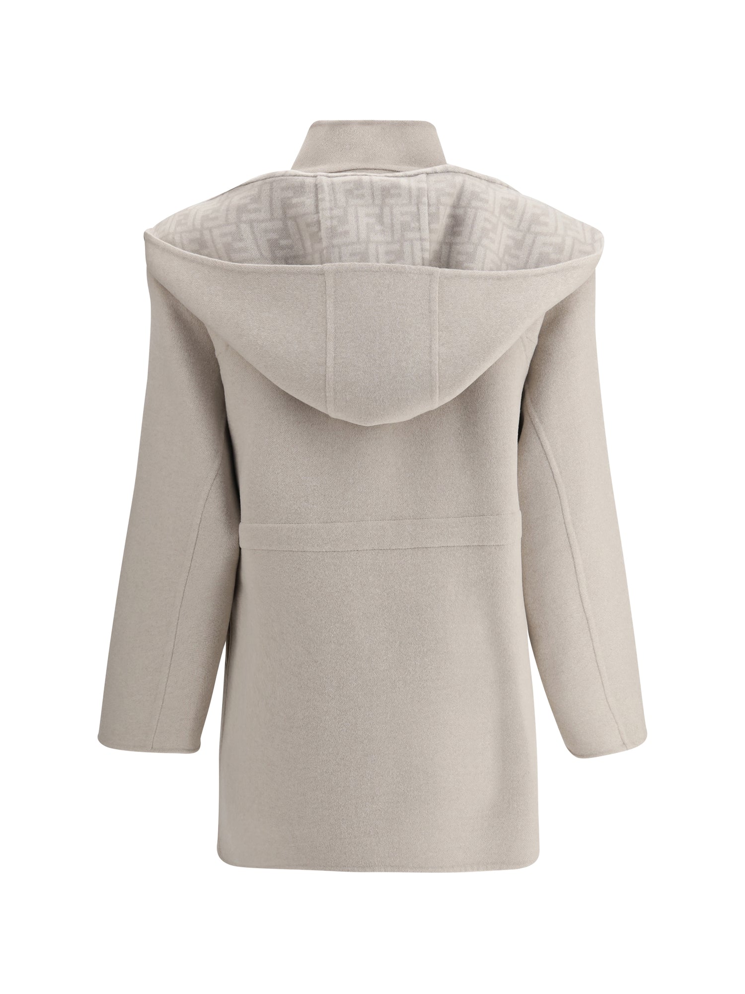 FENDI 38 wool coat with removable hood 